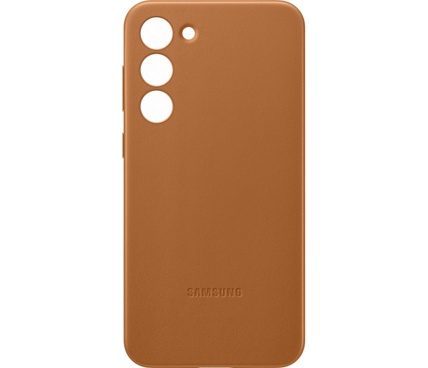 SAMSUNG Leather Case do Samsung S23+ Kamelowy - 1109983 - zdjęcie 2